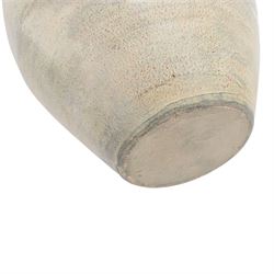 Two large Thai storage jars, with repeating leaf boarder to the neck