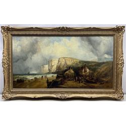 Ralph Reuben Stubbs (British 1824-1879): Flamborough North Landing, oil on canvas signed and dated 1857, 59cm x 113cm 
Provenance: from The Bell Hotel, Driffield; with Walker Galleries, Harrogate, label verso