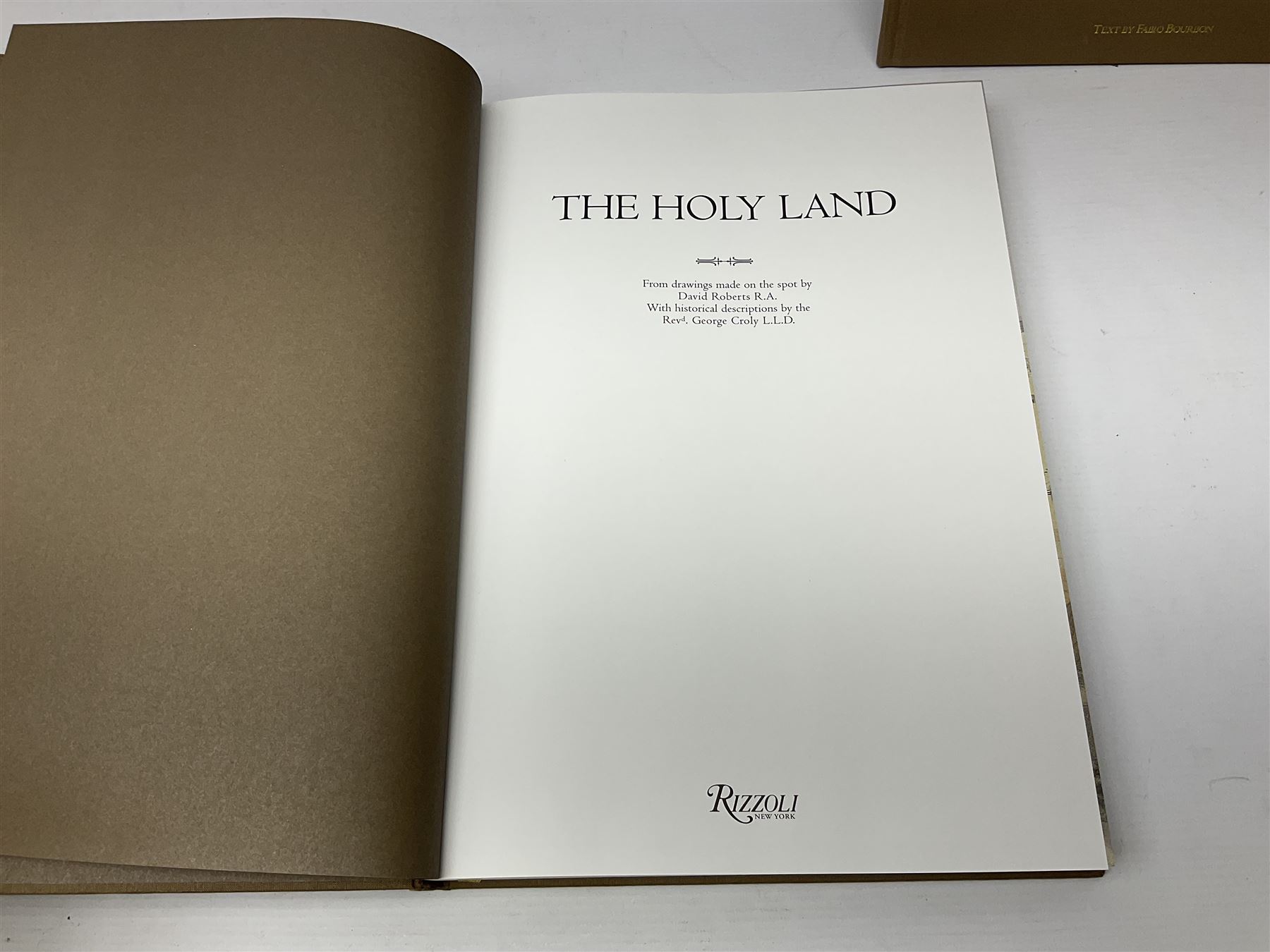 Three volumes on David Roberts in a single slip case, comprising The Life, Works and Travels of David Roberts, The Holy Land and Egypt & Nubia