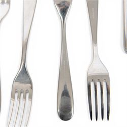 Alessi Nuovo Milano cutlery eight setting, designed by Ettore Sottsass