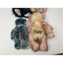 Six Charlie Bears, comprising limited edition Charlie Birthday Bear 2018 CB181946A, designed by Isabelle Lee, limited to 2000, Sharon CB181822B, Muffin CB191943B, and Raspberry Trifle CB631404, each designed by Isabelle Lee, Roman CB191807O, designed by Heather Lyell, and Angelica CB206018O, all with tags