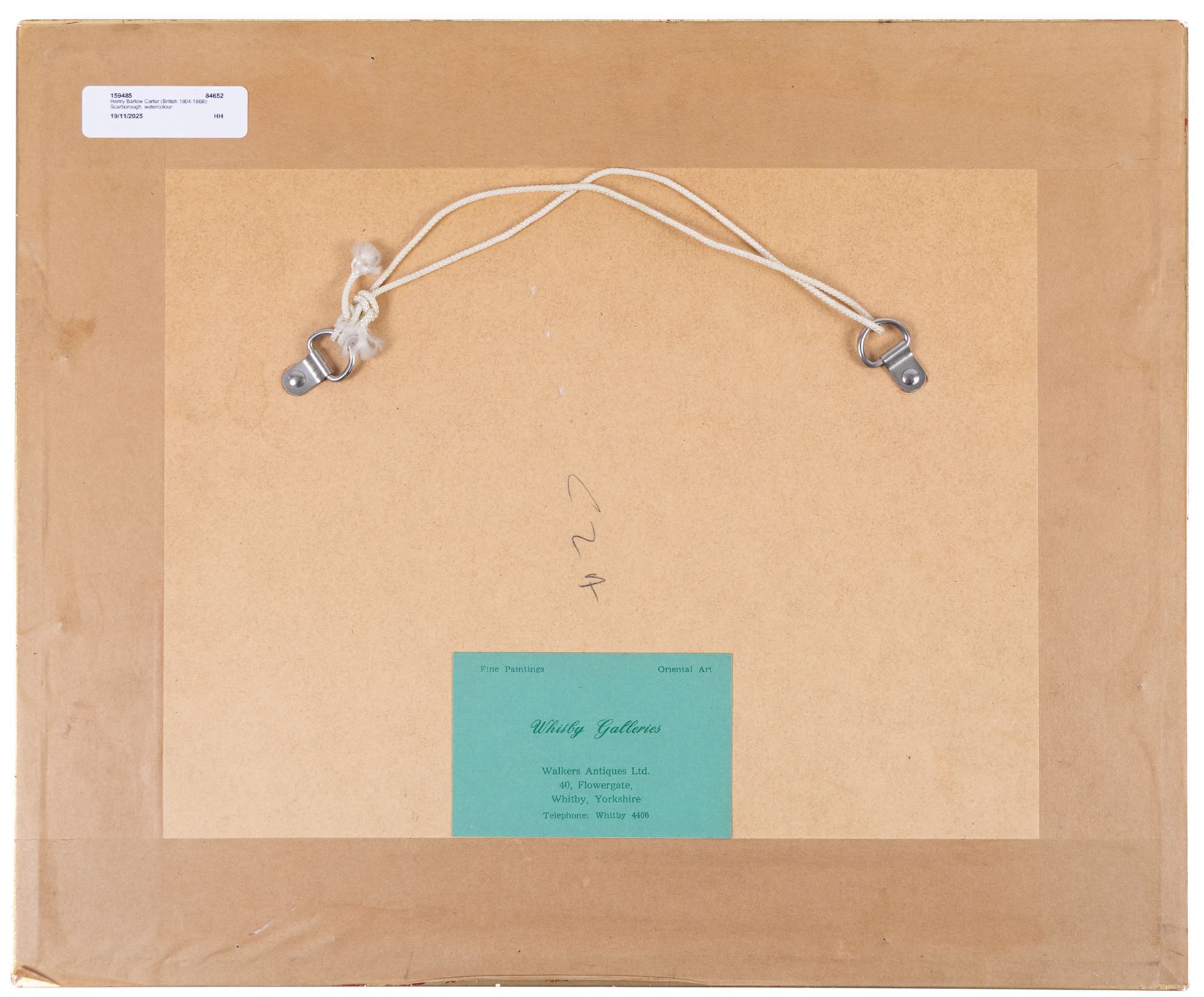 Henry Barlow Carter (British 1804-1868): 'Scarborough', watercolour signed, titled on the mount 15cm x 23cm 