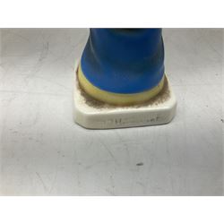 Hummel figure of a praying Saint together with a figure of a seated girl with deer, largest H40cm (2)