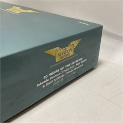 Corgi - Limited Edition Aviation Archive AA99189 70 Years of the Spitfire Johnnie Johnson 3 Piece Set - Mk1, MkVB & Mk1X - Plinth Mounted; in original box 