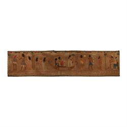 Egyptian revival tapestry, likely depicting scenes from Book of the Dead or similar text  ...