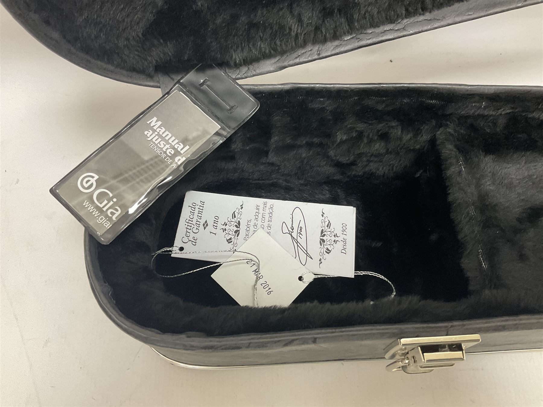 Brazilian Giannini Craviola twelve string acoustic guitar, with Fishman Premium Blend onboard pickup, in fitted hard case 