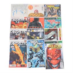 Sixty-three modern DC and Marvel comic books, including Fantastic Four, Red Hood and the Outlaws, Justice League of America, Justice League Canada, Justice League United, Judge Dredd, Birds of Prey, Forever Evil and Wonder Woman comic books, together with six 1979 Wonder Woman comic books (69)