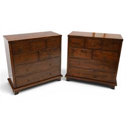 Willis & Gambier - 'Kerala' pair of chest, five short legs over two long drawers, raised o...