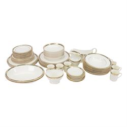 Royal Doulton Forsyth pattern part coffee and dinner service, including twelve dinner plat...