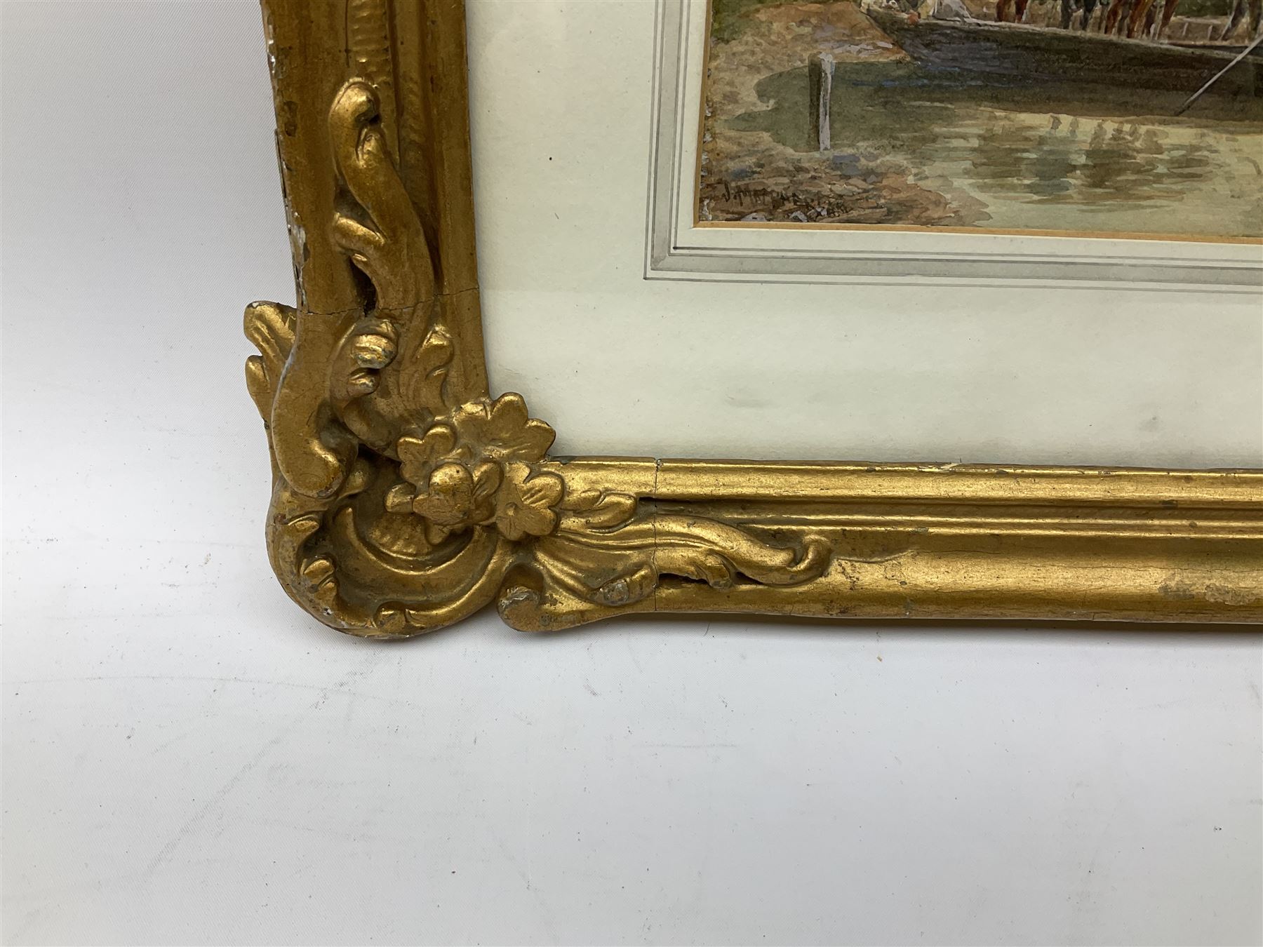 John MacPherson (Scottish fl.1858-1891): Punting Cows, watercolour signed 14cm x 28cm 