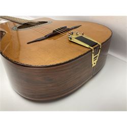 Spanish Gitano Manuel Rodriguez EMC1 Maccaferri acoustic guitar, c2000, the cedar top with D-hole, L98cm overall; in lightweight hard carrying case.