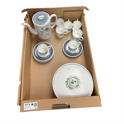 Susie Cooper Glen Mist tea set, together with a Langley part dinner service, including covered dishes, serving platter, etc