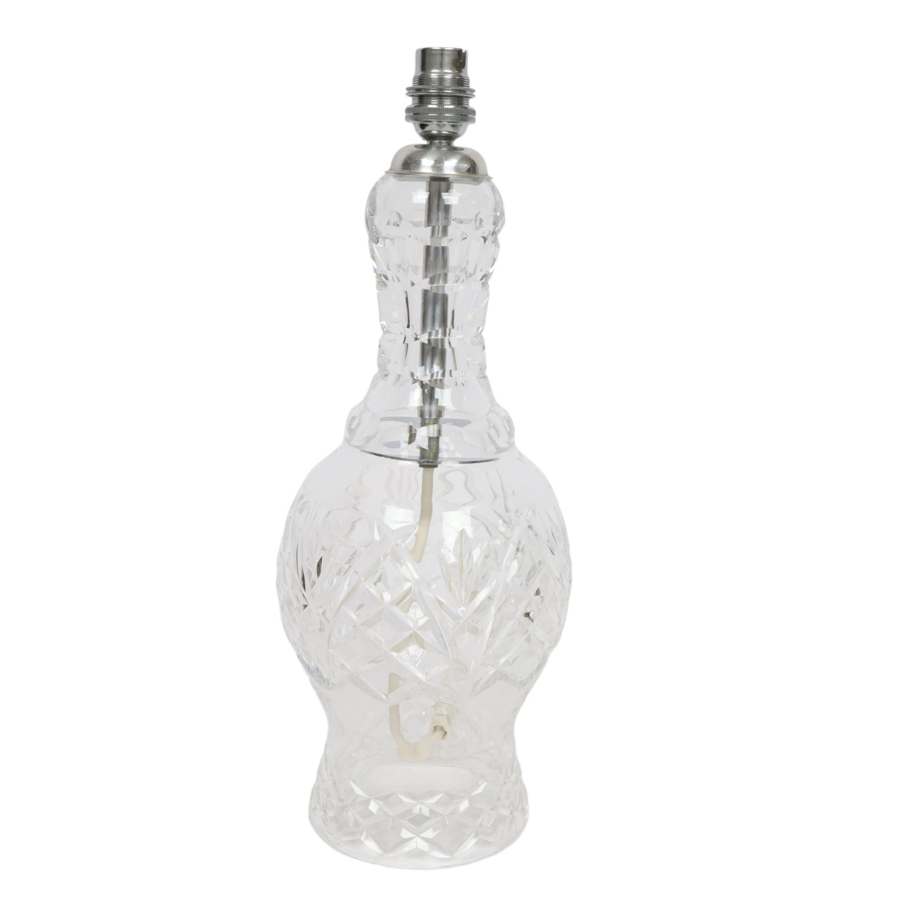 Waterford glass table lamp, H38cm