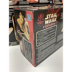 Star Wars - Episode 1 - Kaadu & Jar Jar Binks, Jabba The Hutt, two x Mos Espa Encounter, Opee & Qui-Gon Jinn, Watto's Box, Ammo Wagon & Falumpaset, Gungan Assault Cannon, Sith Speeder & Darth Maul, Armoured Scout Tank with Battle Droid and Gungan Catapult Accessory Set; all boxed (11)