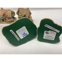 Eighteen Lilliput Lanes, including The Penny Farthing, The Pigsty, Borrowdale School, Fairy Cake Tearoom, An Apple a Day,Ladybird Cottage etc, all with original boxes 