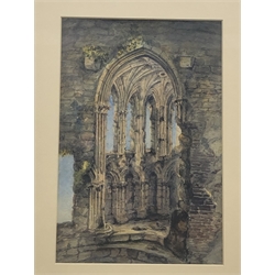 Mary Weatherill (British 1834-1913): Whitby Abbey, watercolour unsigned 27cm x 18cm
Provenance: with Alfred Haley of Wakefield, label verso