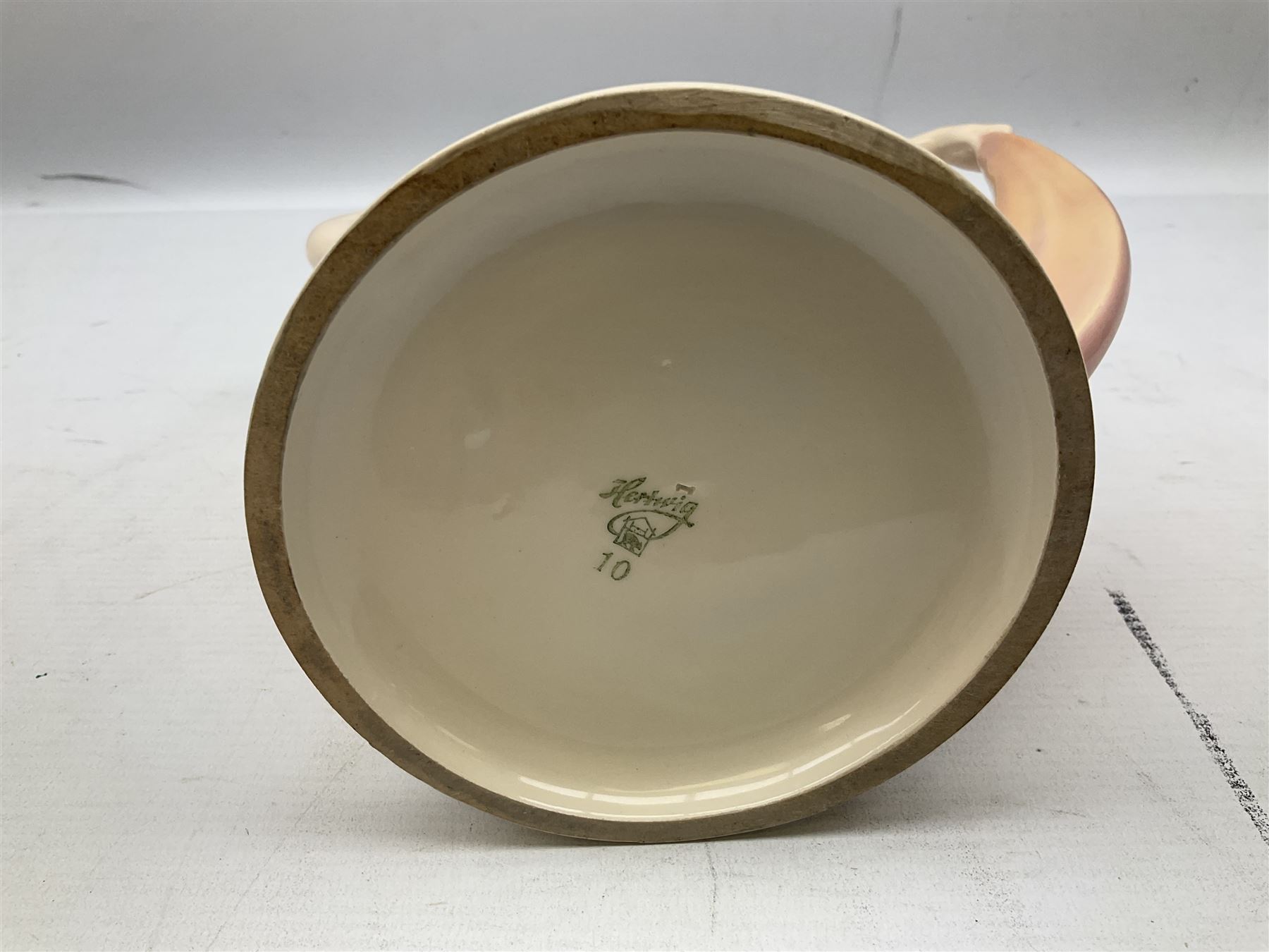 Katzhutte Hertwig & Co Art Deco style figure of a nude scarf dancer H28.5cm