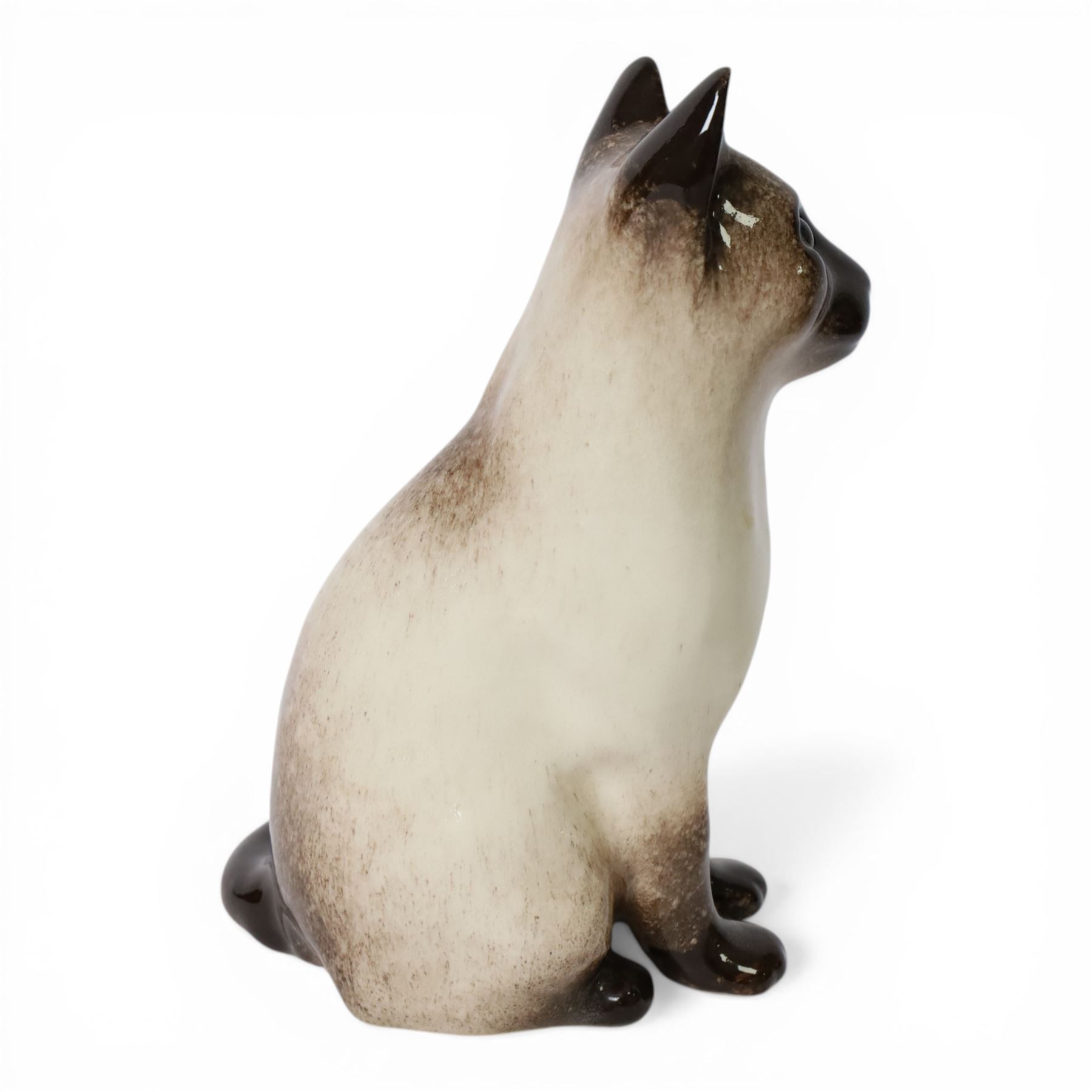 Winstanley pottery cat, signed beneath, H23cm