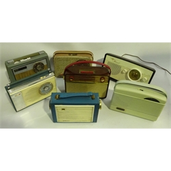  Seven portable and mains radios - two Cossor, McMichael, Perdio, EAR, KB Calypso and KB Minuet  