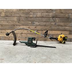 McCulloch TM210 petrol strimmer and a Black & Decker GT150 hedge cutter   