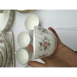 Minton Spring Bouquet pattern part tea and dinner service, including six dinner plates, six side plates, two covered dishes etc, together with Minton Marlow pattern part tea service  