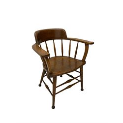 Early 20th century oak Captains desk chair