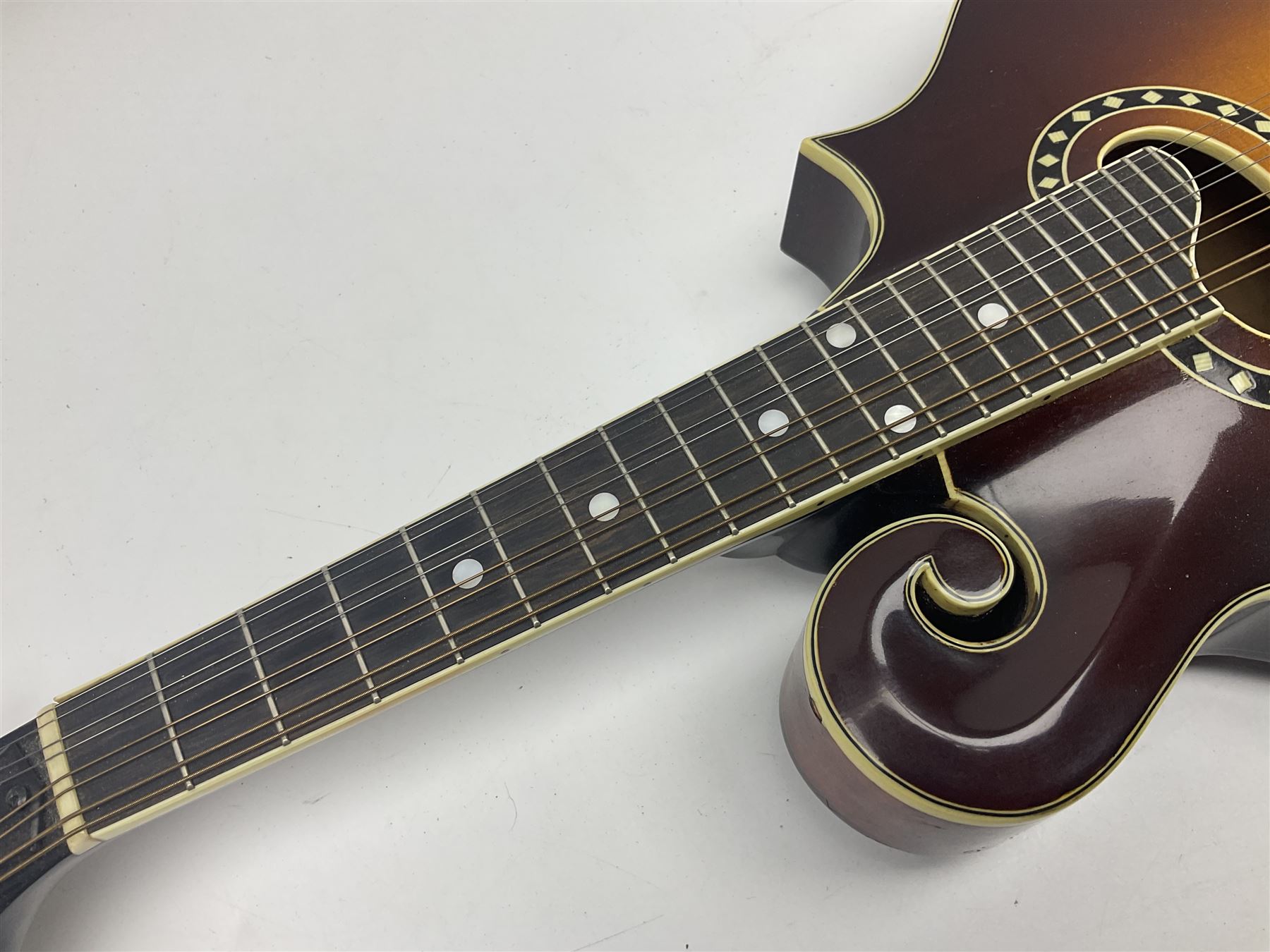 Eastman eight-string mandolin model MD514 2007 serial no.UK023 L68cm; in Hiscox hard carrying case
