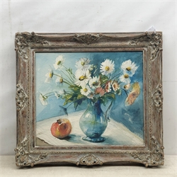 English School (Mid 20th century): Still Life Jug of Flowers, watercolour and pencil unsigned 36cm x 42cm in quality swept frame