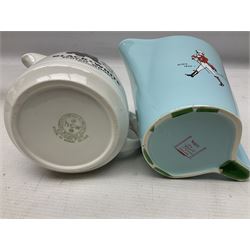 Six whisky water jugs, to include Wade Johnnie Walker, Haig, Black & White, etc