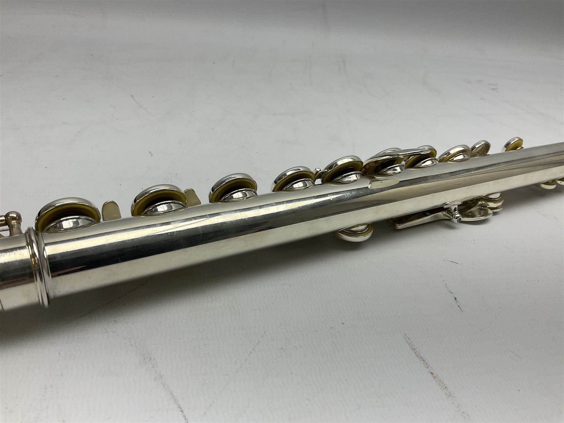 Buffet Crampon Paris three-piece flute, marked Cooper Scale AKC E, serial no.715182; cased