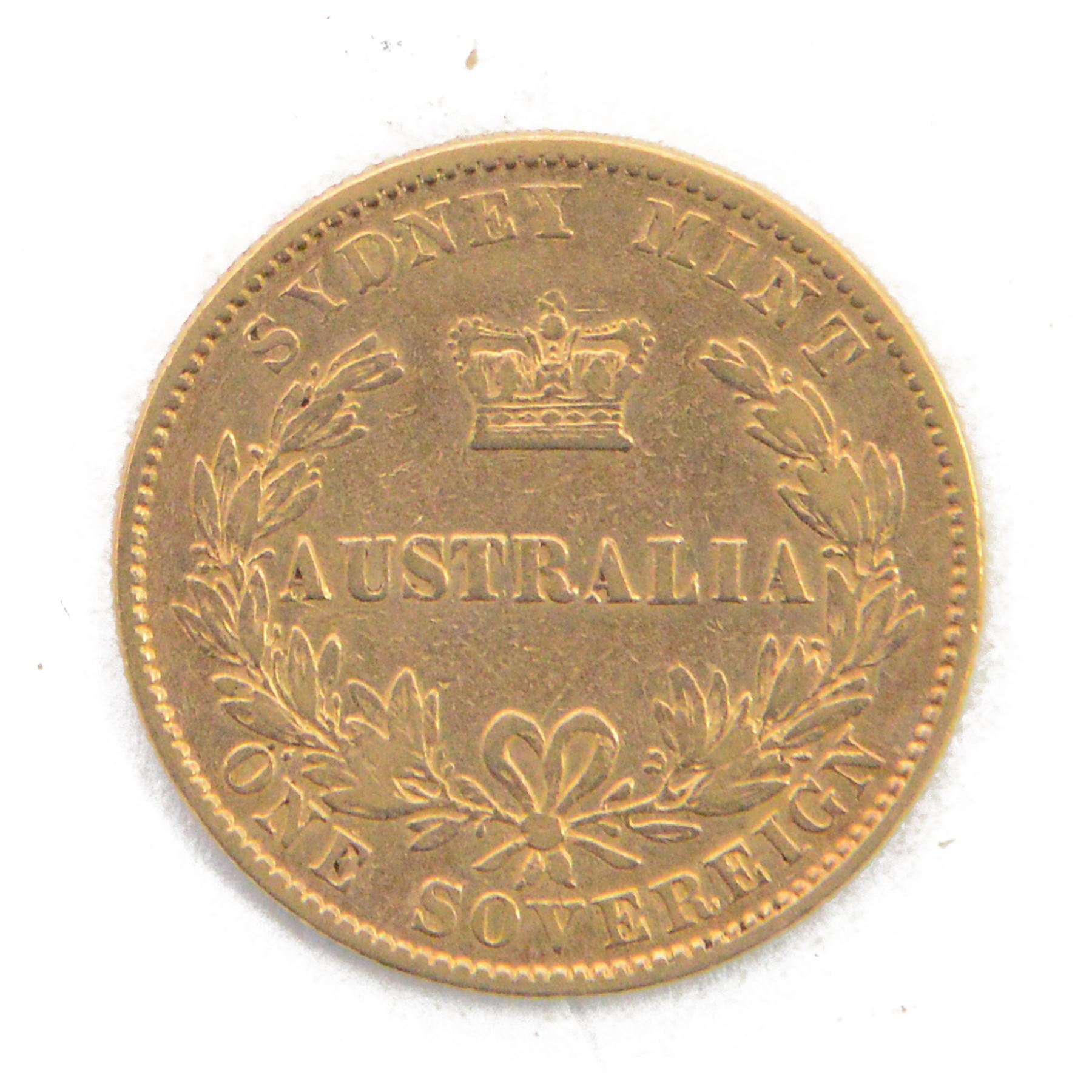 Queen Victoria Australia 1870 gold full sovereign coin, Sydney mint