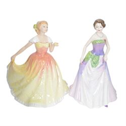 Fourteen Royal Doulton figures, including Deborah, Janette, Jessica, Top of the Hill etc 