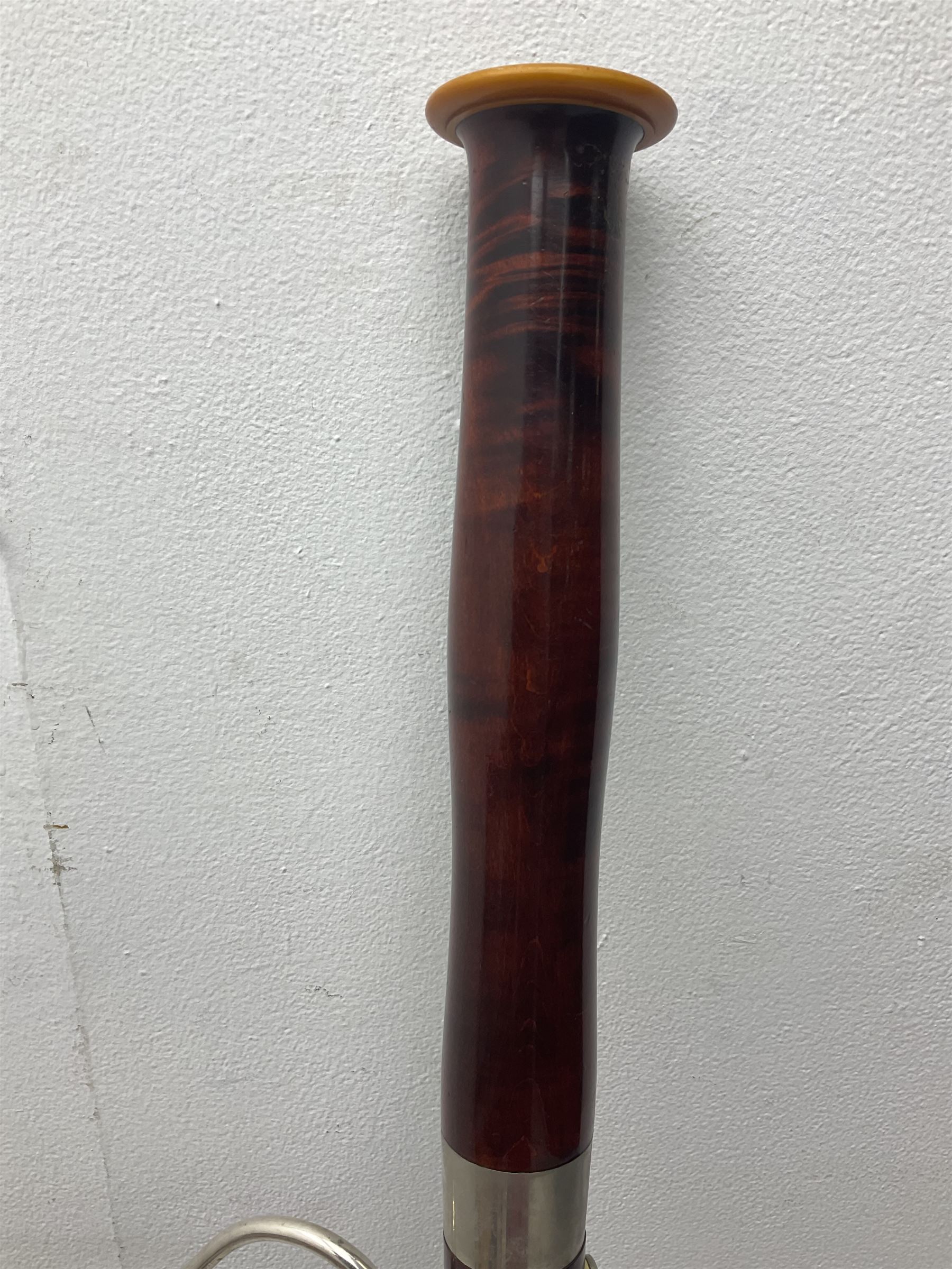 Schreiber & Sohne four-piece bassoon, serial no.9614; in fitted case with two crooks.