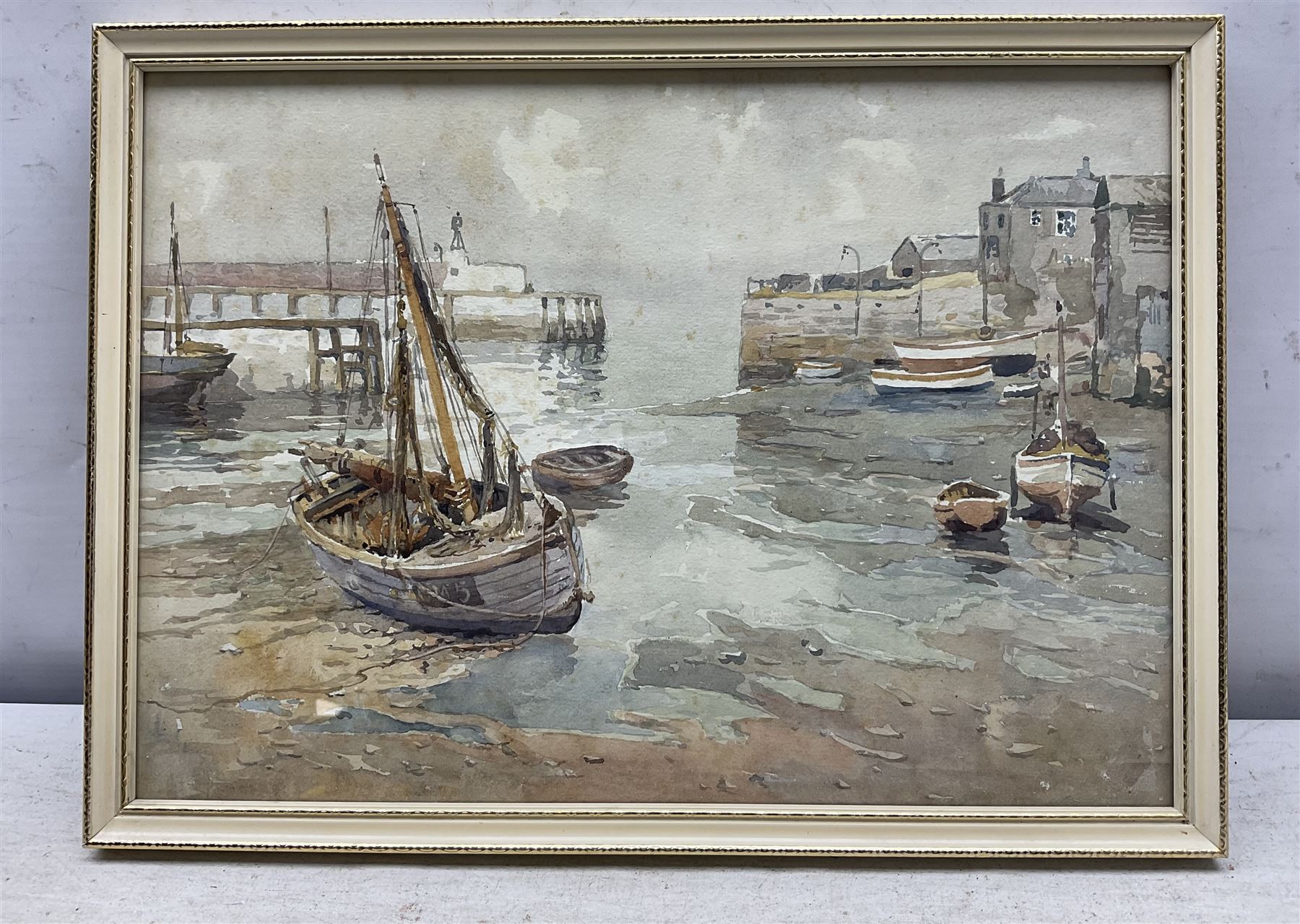 Harry Wanless (British c1872-1934): Low Tide Brixham Harbour, watercolour unsigned 23cm x 33cm
Provenance: direct from the artist's family, part of a collection never previously seen on the market