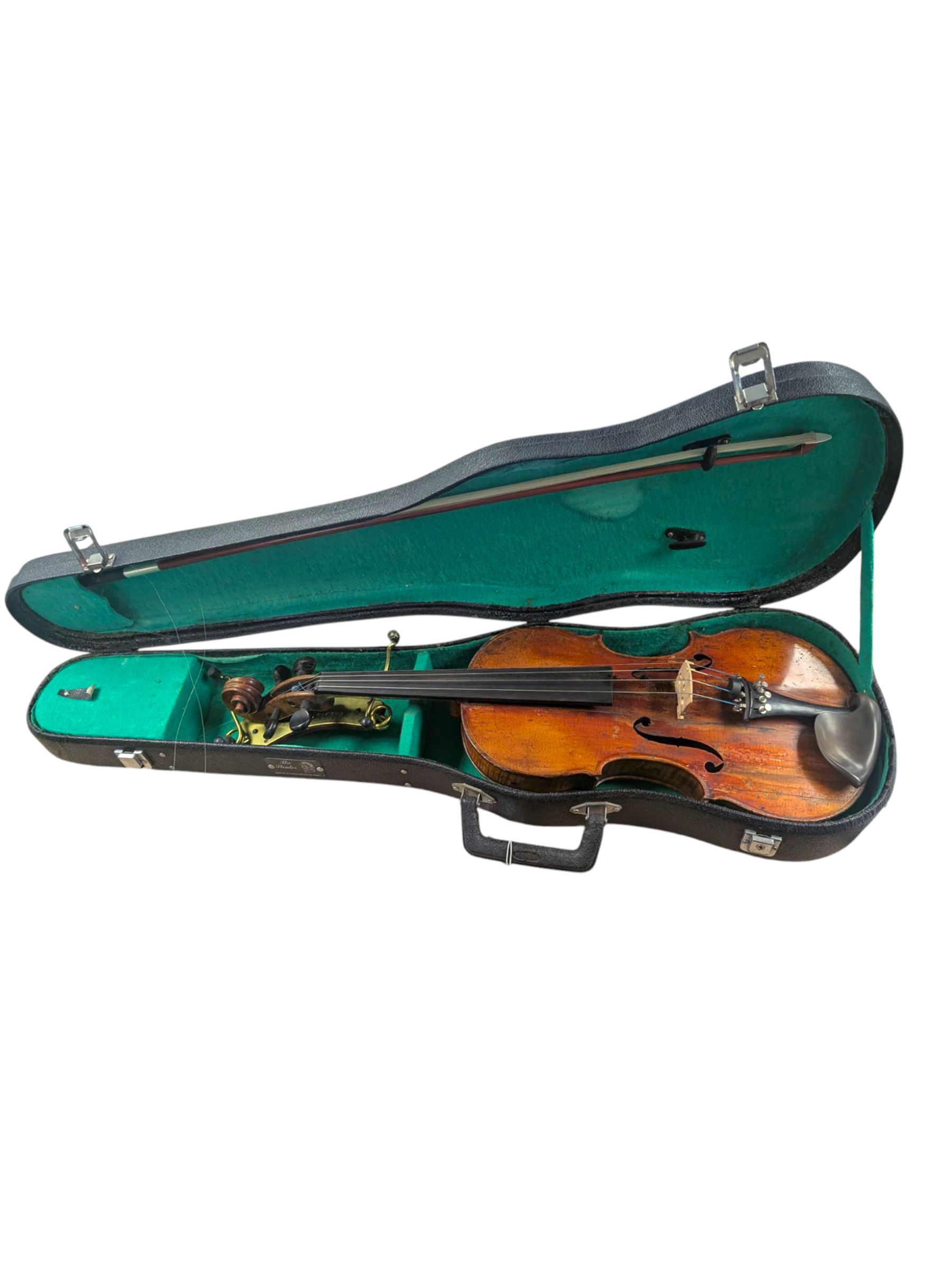 Violin and bow in fitted case