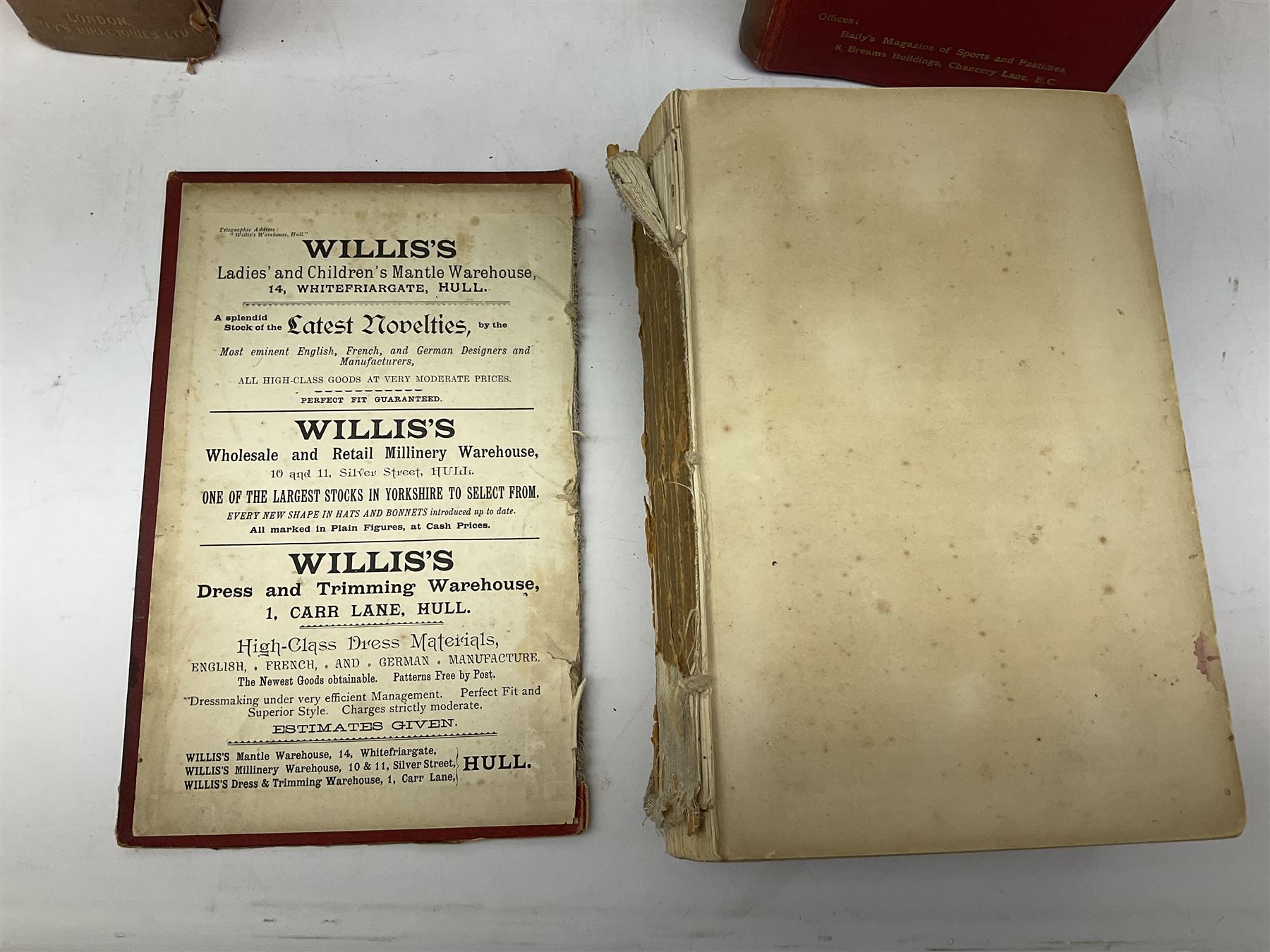 Kelly`s Directory of the North and East Ridings of Yorkshire, 1909, with maps together with The Antiquities and History of the Town of Beverly, History, Topography and Directory of East Yorkshire and Baily's Hunting Directory 1906-1907, with maps 