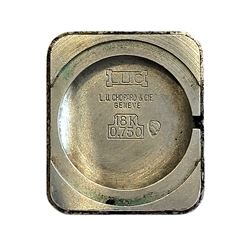 Tiffany & Co ladies 18ct white gold manual wind wristwatch, movement by Chopard, diamond and sapphire bezel, case stamped 18K with Helvetia hallmark, on 18ct white gold integral bracelet, stamped 750