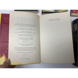 Harry Potter and the Half-Blood Prince hardback first edition, with printing error on page 99, together with Harry Potter and the Order of the Phoenix hardback first edition and four Harry Potter paperback books