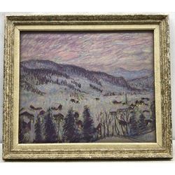 William Samuel Horton (American 1865-1936): Evening Gstaad - Switzerland, pastel unsigned 44cm x 53cm 
Provenance: private collection, purchased Chiswick Auctions 29th June 2022 Lot 51; from the estate of the artist.