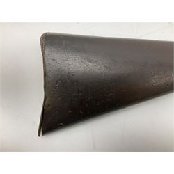 19th century 12-bore single barrel shotgun with Krnka/Werndl type action (converted from a percussion action rifle) with 77cm barrel, L122cm overall RFD ONLY