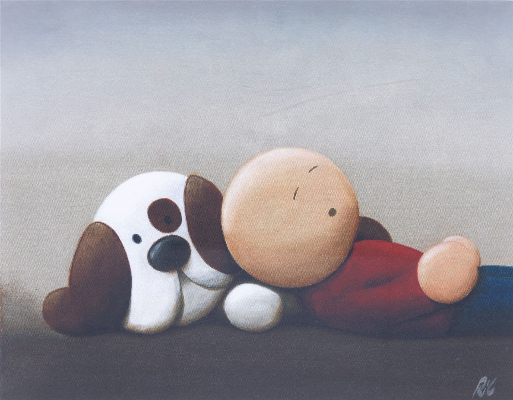 Richard Buckley (British Contemporary): 'Dog Tired', limited edition print signed titled and numbered 32/75 in pencil 28cm x 35cm 