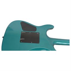 Squier by Fender Stagemaster six string electric guitar, in metallic green finish, serial no. KC00124999, L102cm