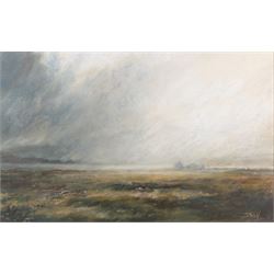 Jim Miller Wright (Scottish 1954-): 'On the Shores of the Loch', oil on board signed with ...