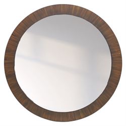 Uttermost - Circular wall mirror, with zebrawood veneer surround