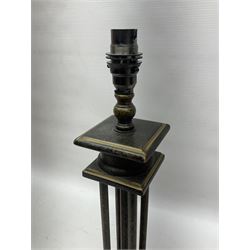 Pair of Marks and Spencers metal framed table lamps, H45cm