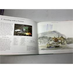 Eight books by David Bellamy on watercolour painting; and two bound volumes of Pennine Magazine 1981-84 (10)