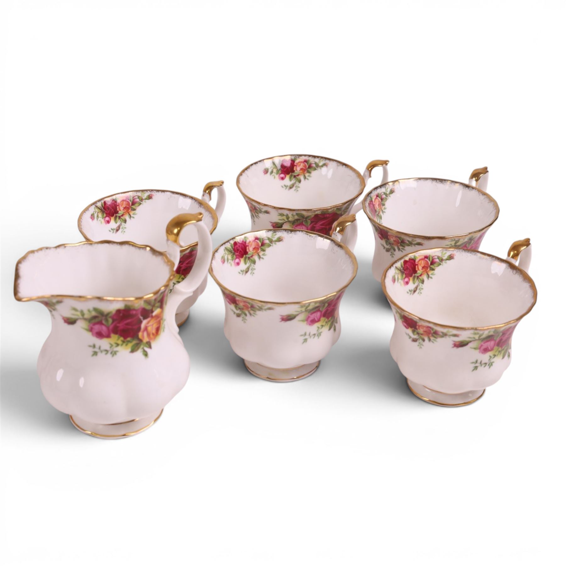 Royal Albert Old Country Roses part tea  and dinner service, including twelve dinner plate, two sandwich plates, two milk jugs, twelves cups and saucer etc 