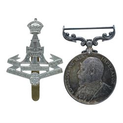 Royal Navy Long Service and Good Conduct Medal awarded to 'Pte H.C Oakman Suffolk Regt', t...