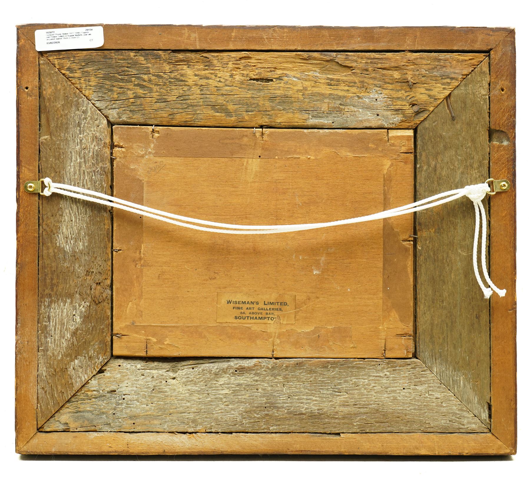 Gustavo Pisani (Italian 1877-1948): Figures and Flower Sellers in Napoli Markets, pair oils on panel signed 18cm x 23cm (2)