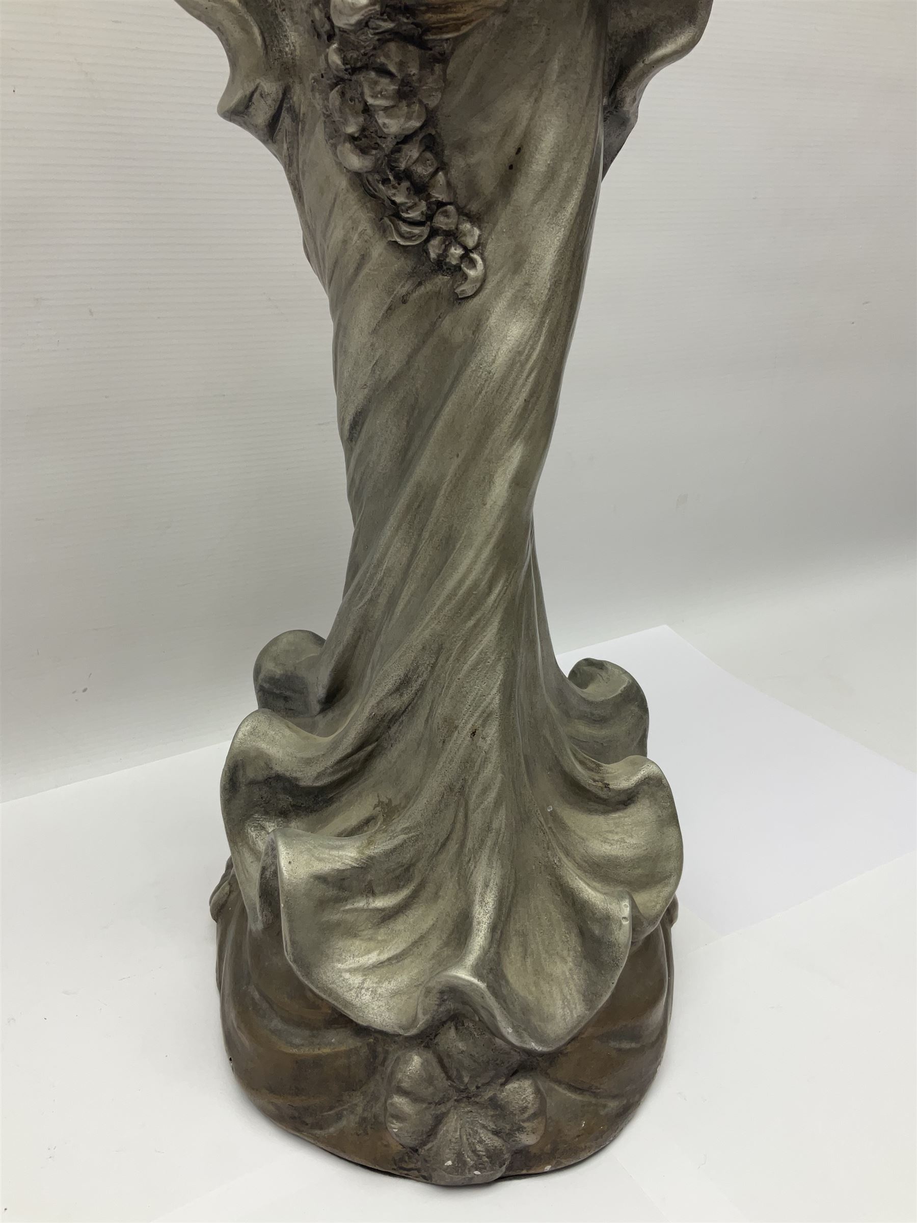 After Alexsander Danel for Austin Sculpture, Windswept, sculpture modelled as a female in flowing dress 